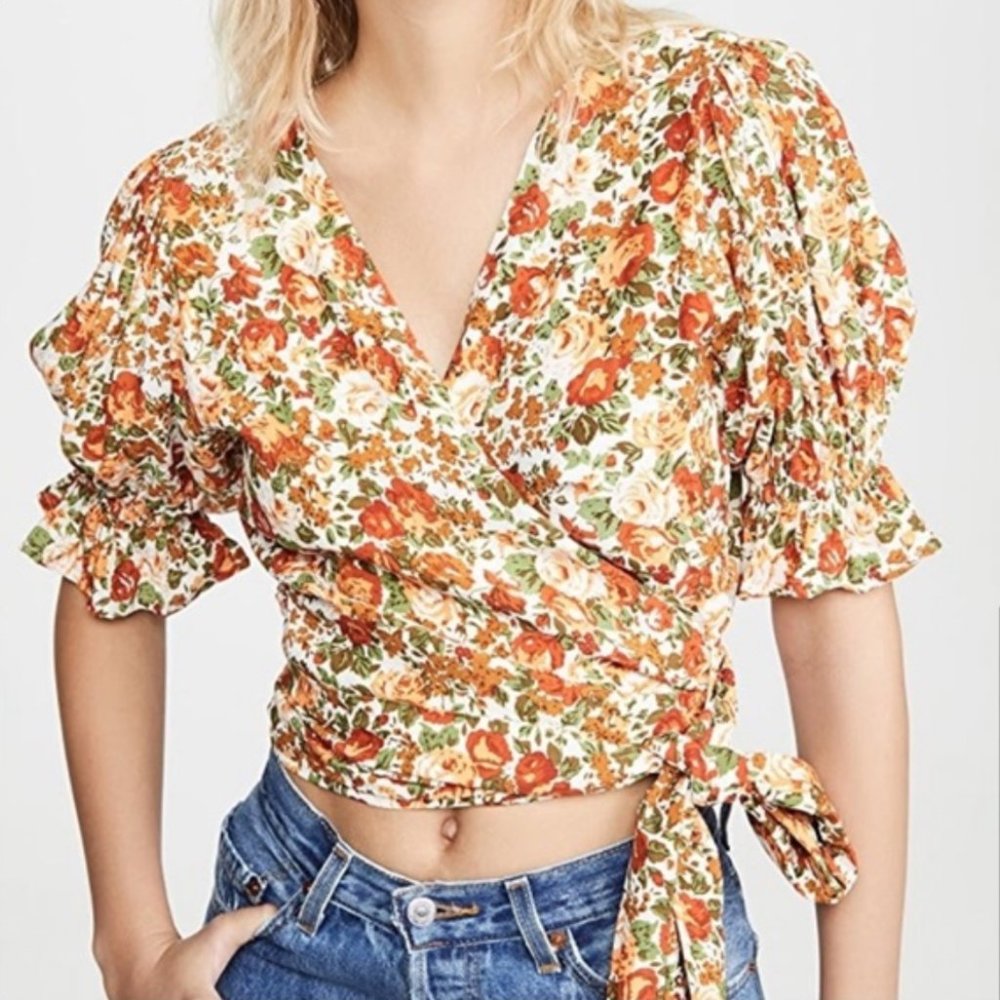 NWOT FAITHFULL - Mali Wrap Top - Le Rose - Picture 5 of 7